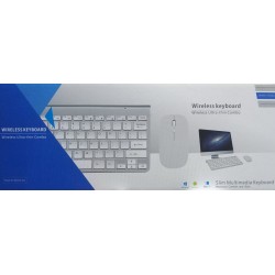 Kablosuz Slim Beyaz Klavye Mouse Set