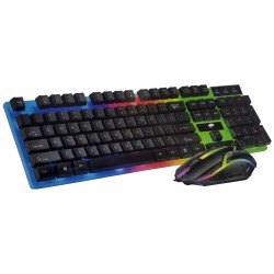 Işıklı Kablolu Klavye Mouse Set