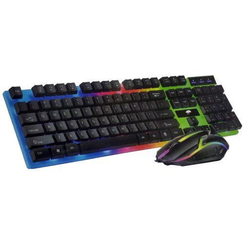 Işıklı Kablolu Klavye Mouse Set