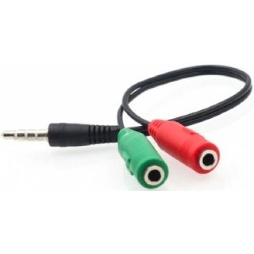 Stereo girişi mikrofon ve kulaklık girişine dönüştürücü